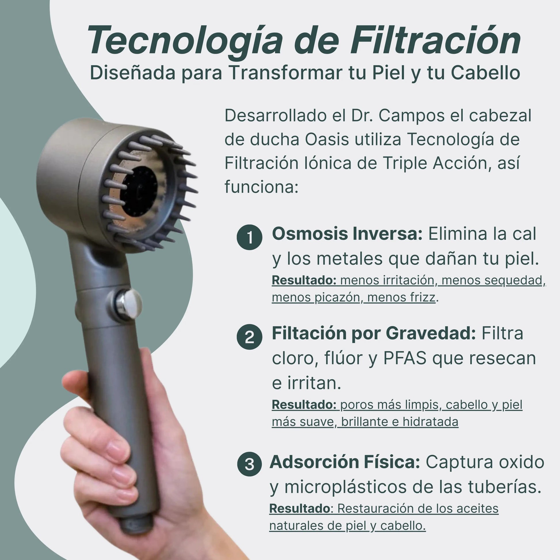Sistema de filtracion de triple accion
