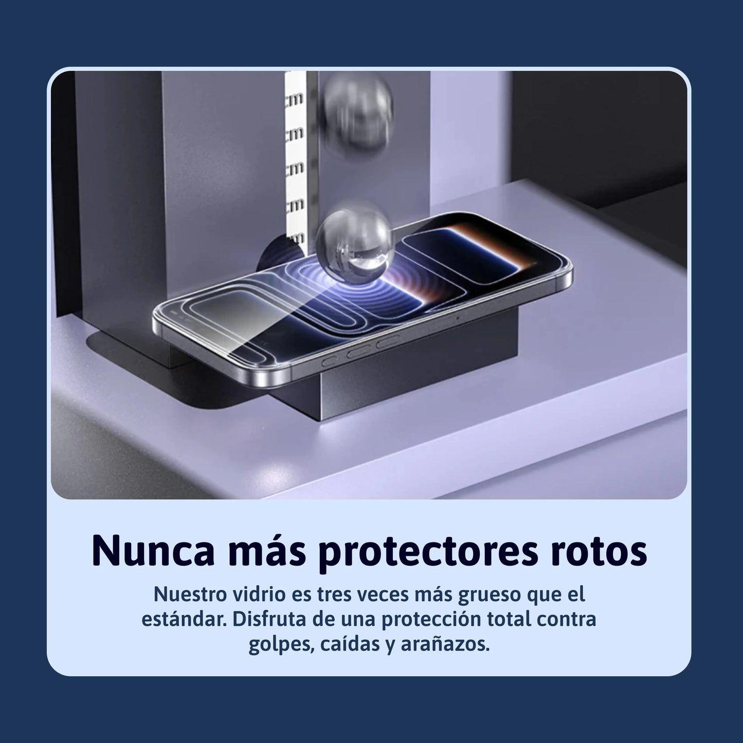 Resistencia real a golpes y caídas, nunca más protectores rotos