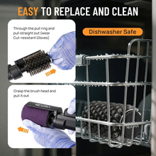 Easy to replace heads and dishwasher-safe cleaning