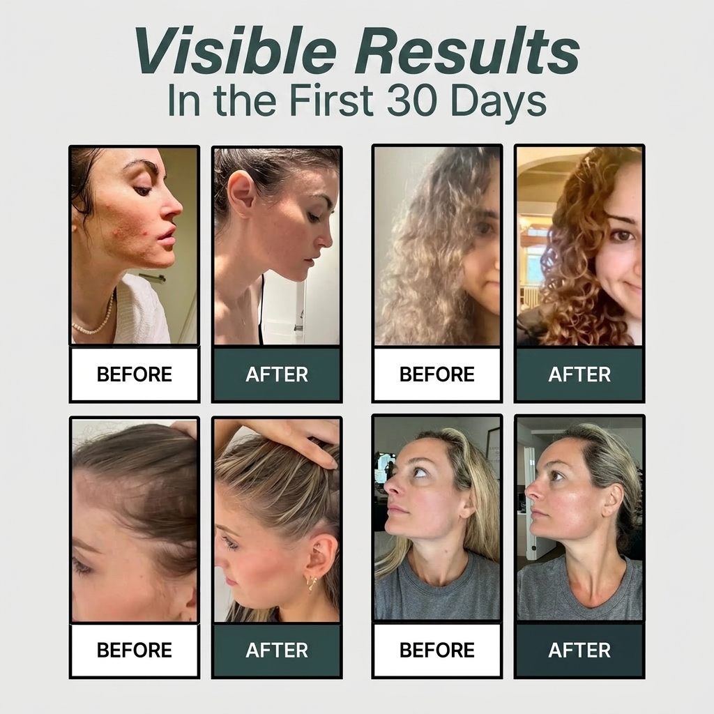 Visible results in the first 30 days — before and after