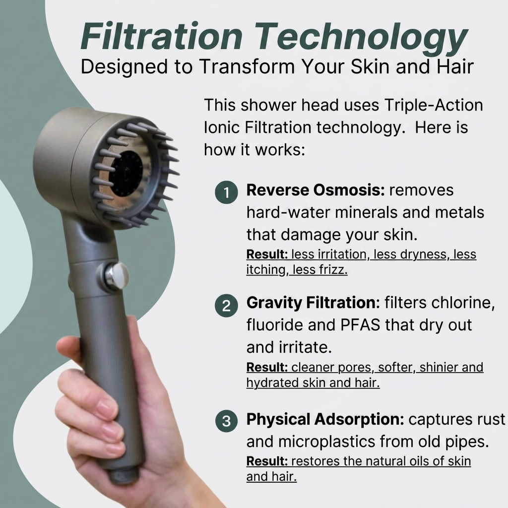 Triple-action ionic filtration technology