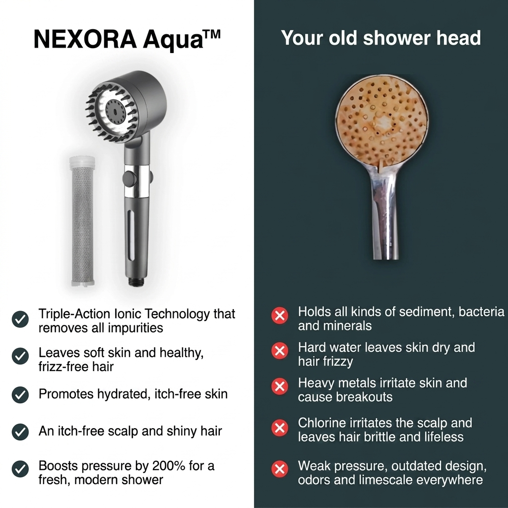 NEXORA Aqua vs your old shower head comparison