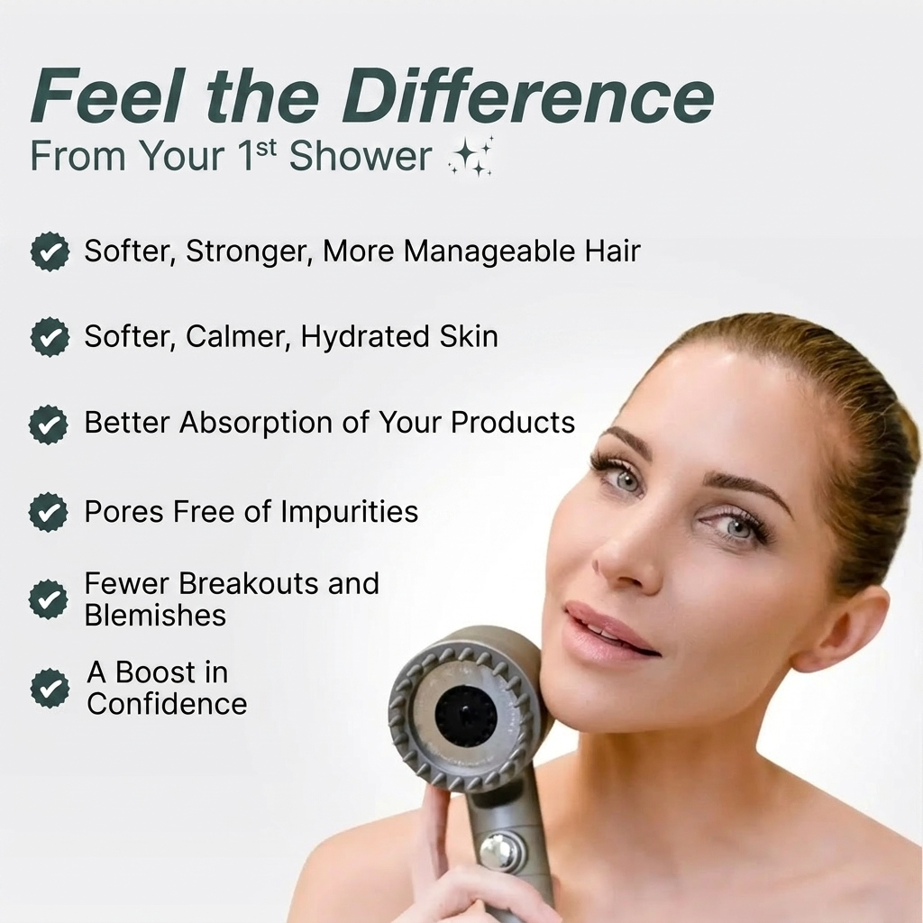 Feel the difference from your first shower
