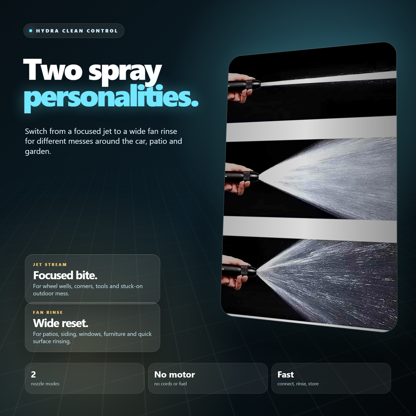 HYDRA dual spray mode visual