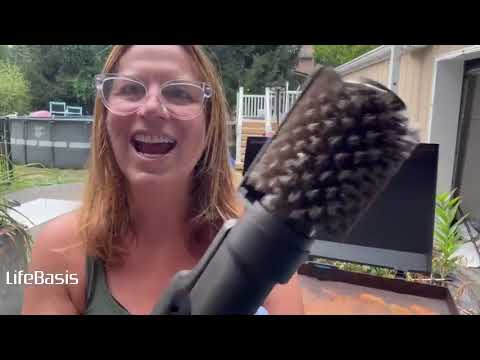 Cordless electric grill brush product demo video